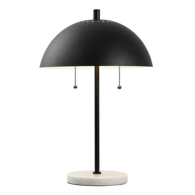 21" White Round Table Lamp With Globe Shade HomeRoots