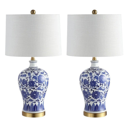 Set of Two 26" Gold Novelty Table Lamps With Globe Shades HomeRoots