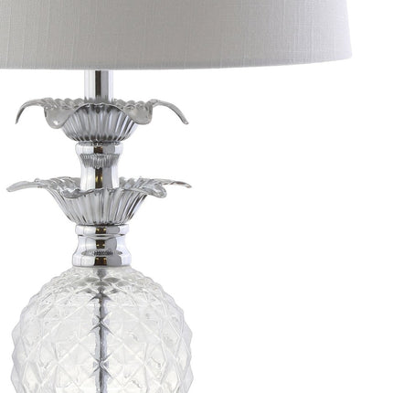 24" Silver Novelty Table Lamp With Drum Shade HomeRoots