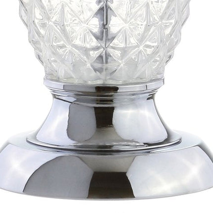 24" Silver Novelty Table Lamp With Drum Shade HomeRoots