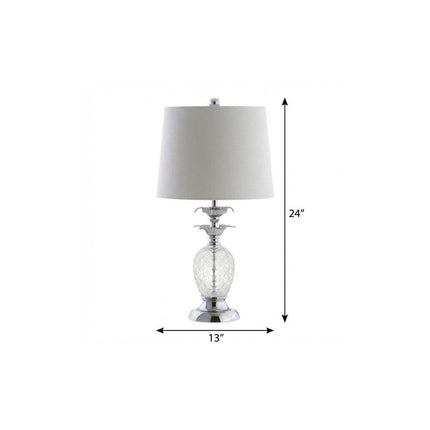 24" Silver Novelty Table Lamp With Drum Shade HomeRoots