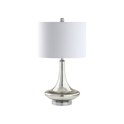 Set of Two 26" Silver Novelty Table Lamps With Drum Shades HomeRoots