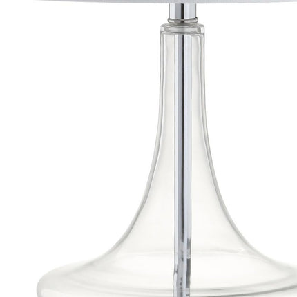Set of Two 26" Silver Novelty Table Lamps With Drum Shades HomeRoots