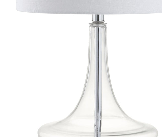 Set of Two 26" Silver Novelty Table Lamps With Drum Shades HomeRoots