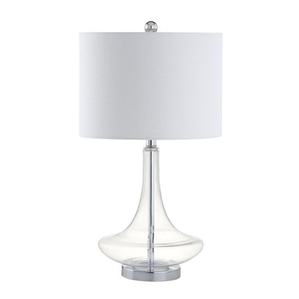 Set of Two 26" Silver Novelty Table Lamps With Drum Shades HomeRoots