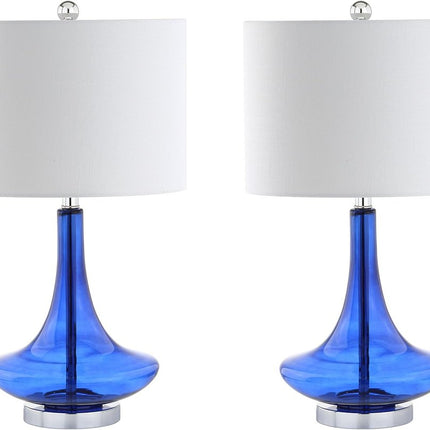Set of Two 26" Silver Novelty Table Lamps With Drum Shades HomeRoots