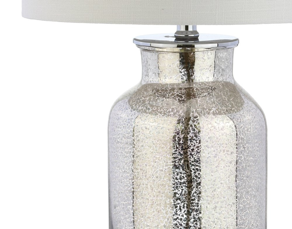 25" Clear Novelty Table Lamp LED With Drum Shade