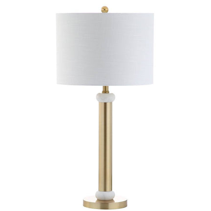 27" Gold Novelty Table Lamp With Drum Shade HomeRoots