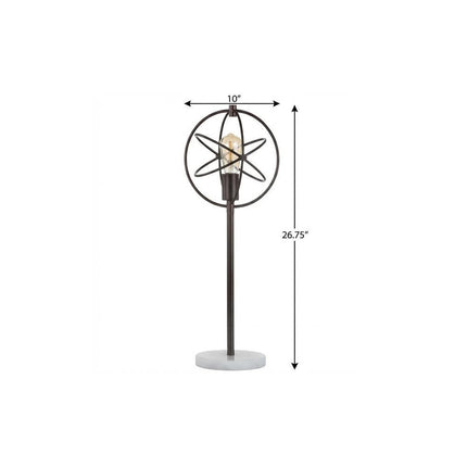 27" White Novelty Table Lamp With Globe Shade HomeRoots