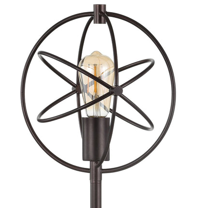27" White Novelty Table Lamp With Globe Shade HomeRoots