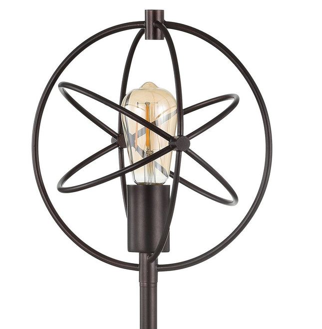 27" White Novelty Table Lamp With Globe Shade HomeRoots
