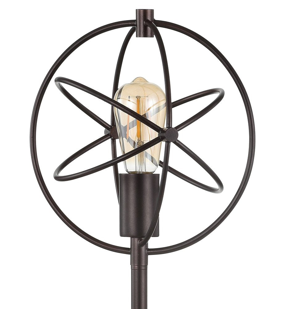 27" White Novelty Table Lamp LED With Globe Shade