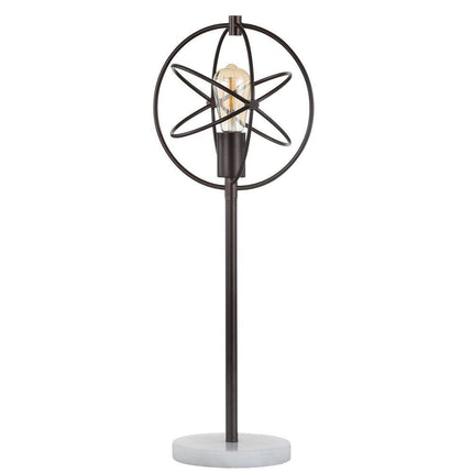 27" White Novelty Table Lamp With Globe Shade HomeRoots