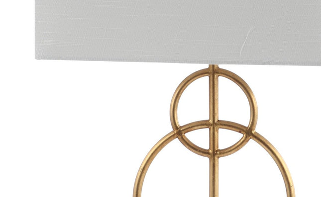 26" White Novelty Table Lamp With Shade HomeRoots