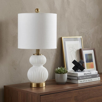 20" Gold Globe Globe Lamp With Drum Shade HomeRoots