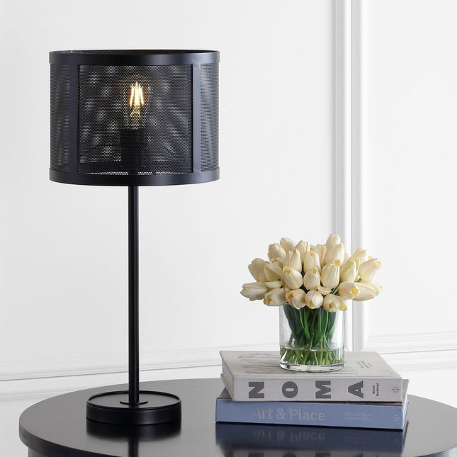 25" Black Table Lamp With Globe Shade HomeRoots