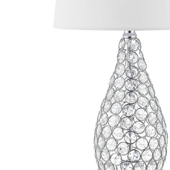 Set of Two 22" Silver Gourd Table Lamps With Empire Shades HomeRoots