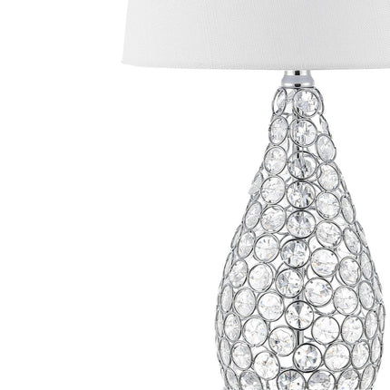 Set of Two 22" Silver Gourd Table Lamps With Empire Shades HomeRoots