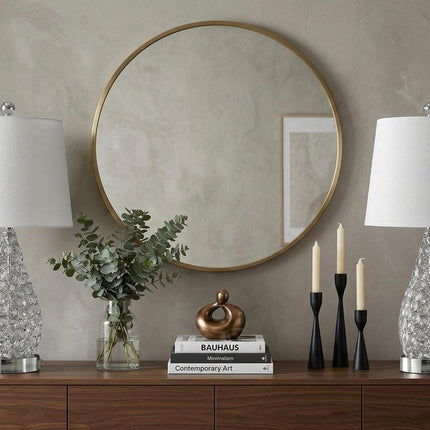 Set of Two 22" Silver Gourd Table Lamps With Empire Shades HomeRoots