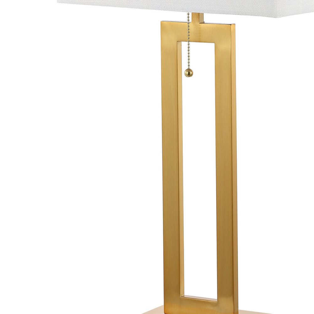 Set of Two 29" Gold Table Lamps LED With Shades