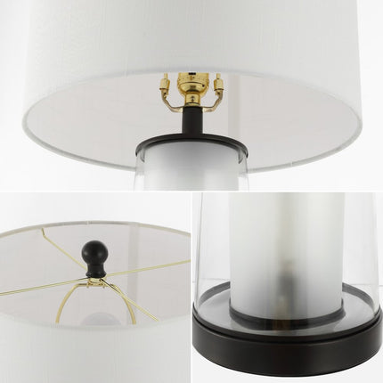 Set of Two 26" Antiqued Bronze Lighthouse Table Lamps With Drum Shades HomeRoots