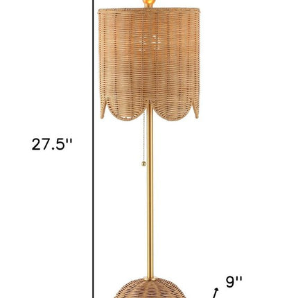Set of Two 28" Brown Table Lamps With Drum Shades HomeRoots