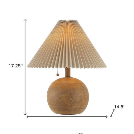 17" Clear Round Table Lamp With Empire Shade HomeRoots