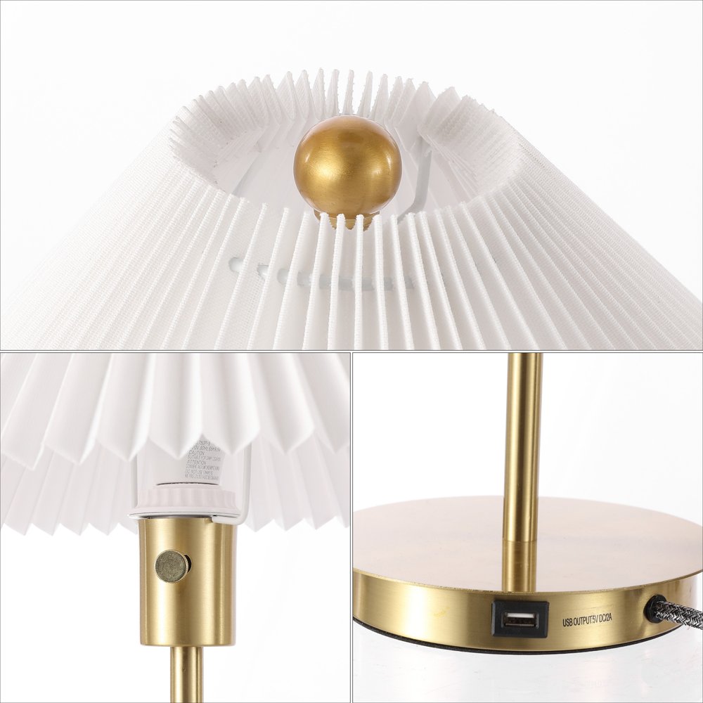 21" Gold Table Lamp LED With Empire Shade
