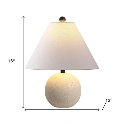 16" Beige Novelty Table Lamp With Empire Shade HomeRoots