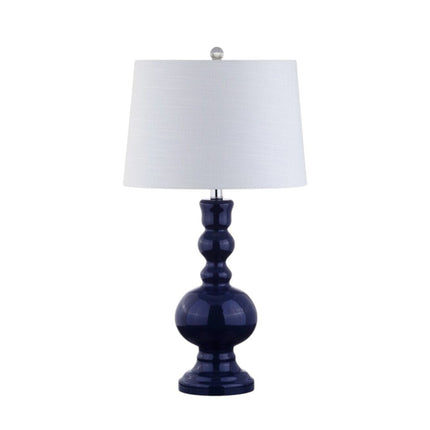 Set of Two 29" Blue Novelty Table Lamps With Drum Shades HomeRoots