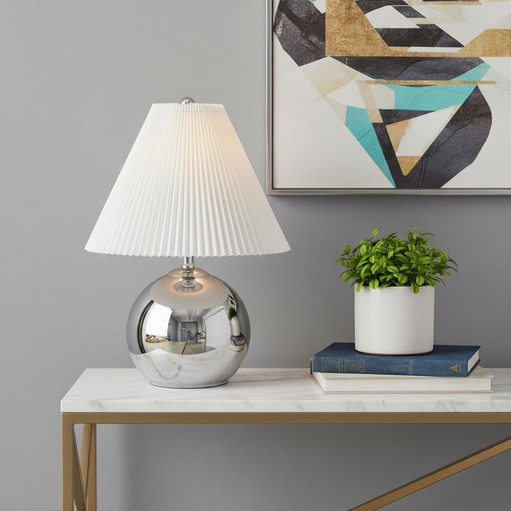 23" Clear Globe Table Lamp LED With Empire Shade