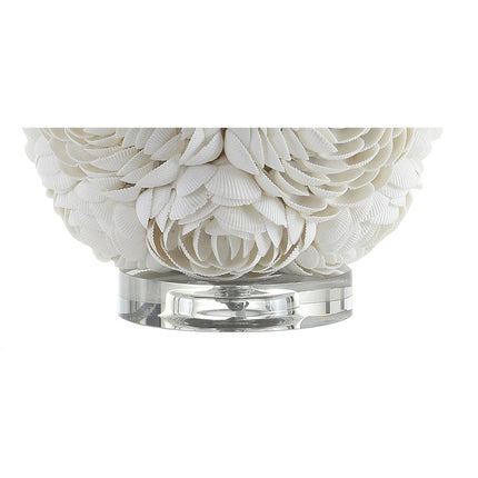 24" Off White Seashell Table Lamp With White Drum Shade HomeRoots