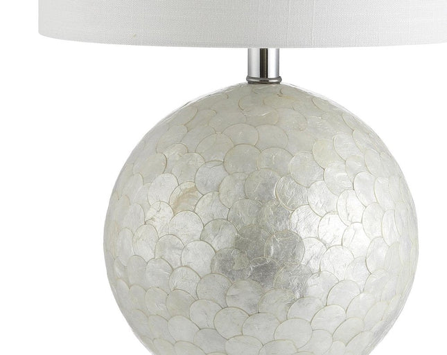 24" Clear Globe Lamp Base With Drum Shade HomeRoots