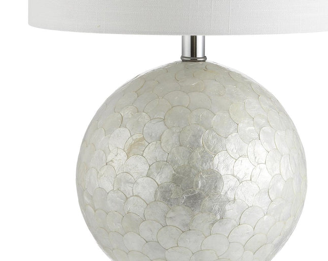 24" Clear Globe Lamp Base With Drum Shade