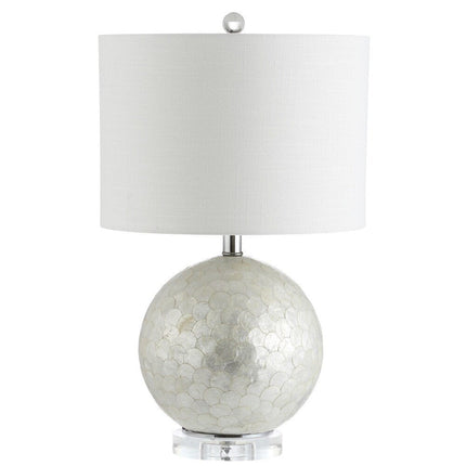 24" Clear Globe Lamp Base With Drum Shade HomeRoots