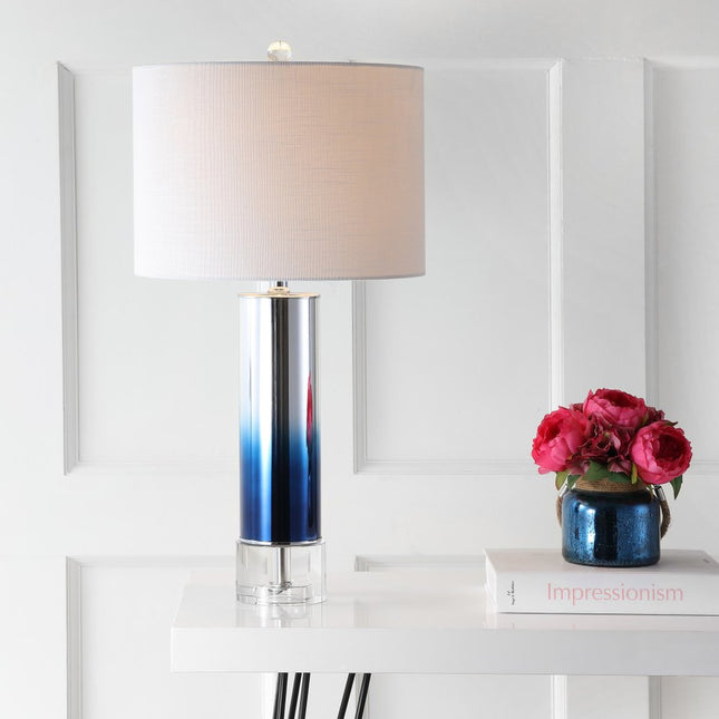 27" Clear Novelty Table Lamp With Drum Shade HomeRoots