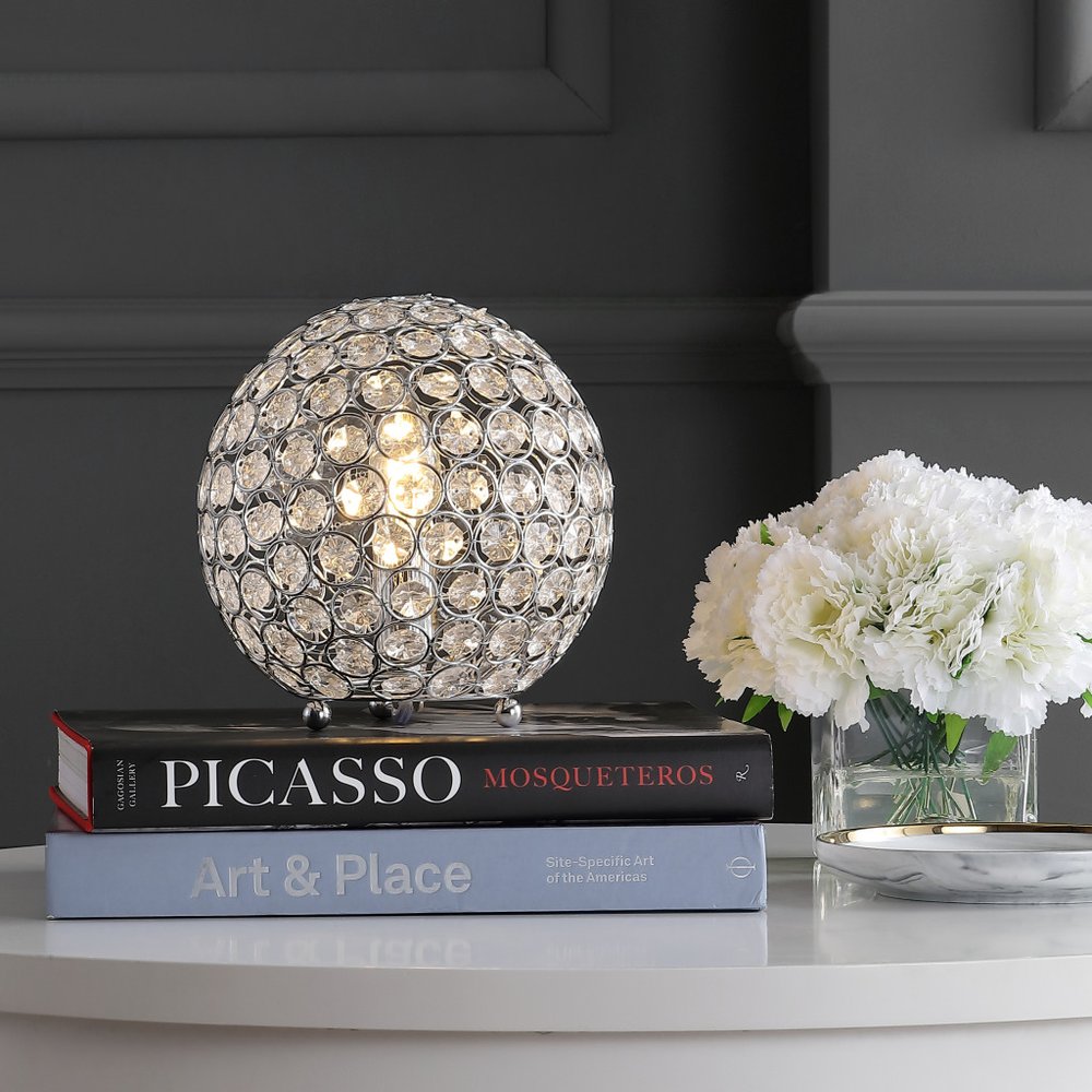 8" Silver Novelty Table Lamp LED