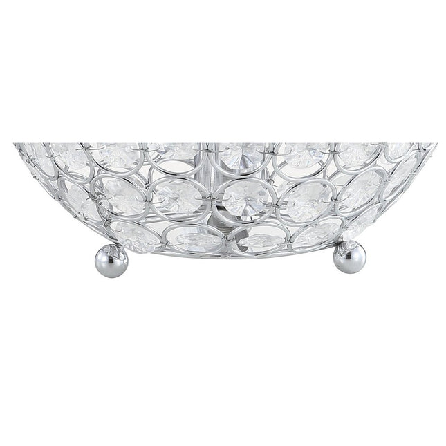 8" Silver Geometric Globe Table Lamp With Globe