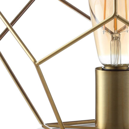10" White Geometric Table Lamp HomeRoots