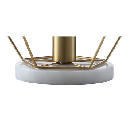 10" White Geometric Table Lamp HomeRoots