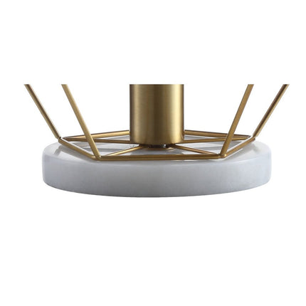 10" White Geometric Table Lamp HomeRoots