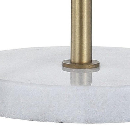21" White Round Table Lamp HomeRoots