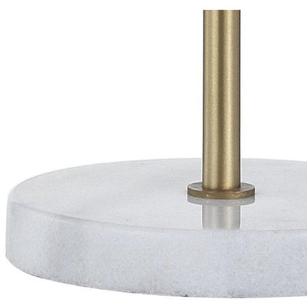 21" White Round Table Lamp HomeRoots