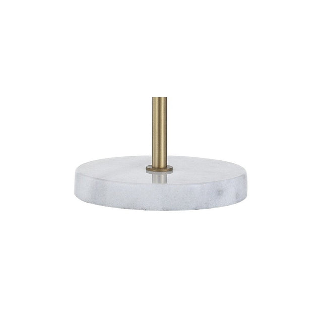 21" White Round Table Lamp HomeRoots