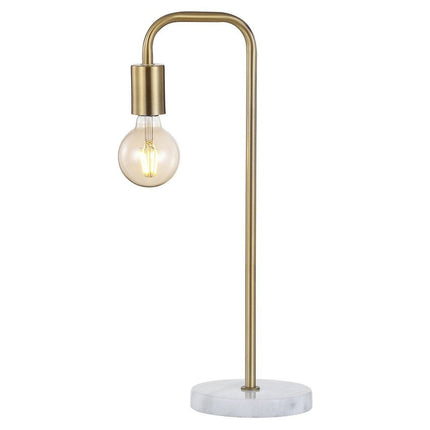 21" White Round Table Lamp HomeRoots