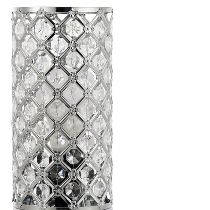 10" Silver Column Lamp HomeRoots
