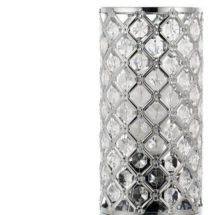 10" Silver Column Lamp HomeRoots