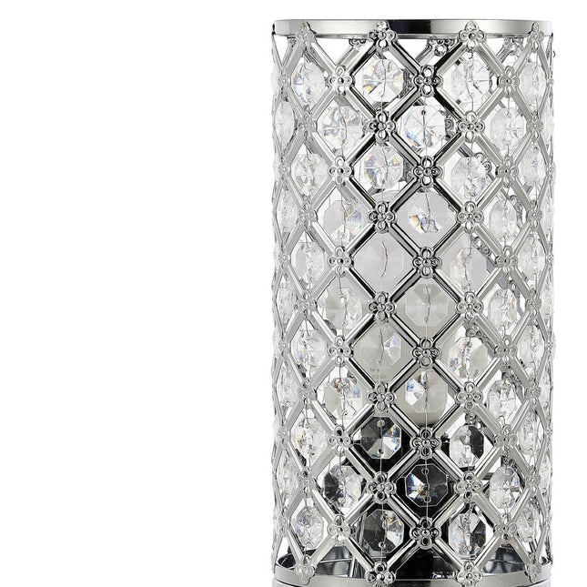 10" Silver Column Lamp HomeRoots