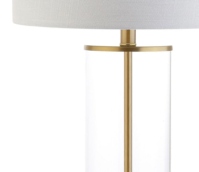 29" Gold Table Lamp With Drum Shade HomeRoots
