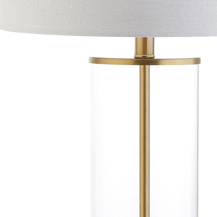 29" Gold Table Lamp With Drum Shade HomeRoots